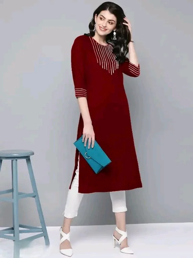 Fancy Rayon Kurti for Women Good 0.4 - XL