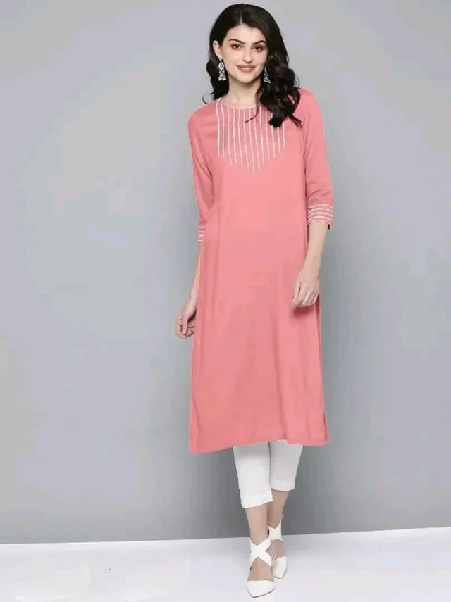 Fancy Rayon Kurti for Women Good 0.5 - M