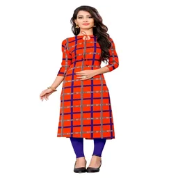 Olive Crepe Printed Kurtas For Women Good 0.2 - M