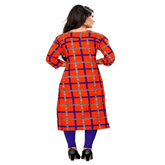 Olive Crepe Printed Kurtas For Women Good 0.2 - L