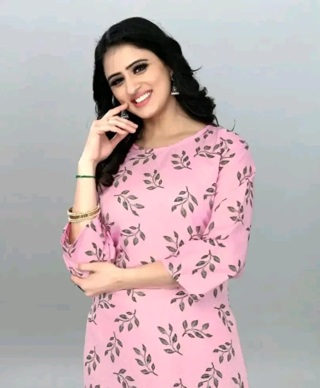 Olive Crepe Printed Kurtas For Women Good 0.6 - 2XL