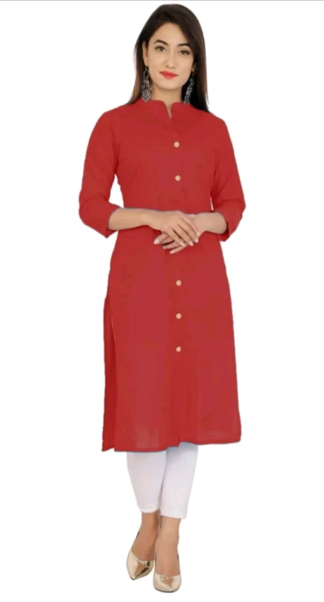 Stylish Cotton Blend Kurti For Women Mo 0.6 - M
