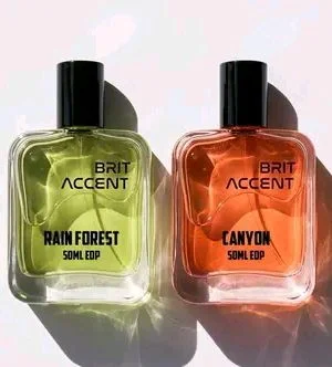 BRIT ACCENT Combo Pack Of 2|Rain-Forest-Canyon|Parfum|Long-Lasting|Specially Currated| Eau de Toilette - 100 ml (For Men & Women)