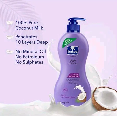 Parachute Advansed Deep Nourish,With Pure Coconut Milk,100 % Natural,Dry Skin Moisturizer,Winter Lotion, 250 ml