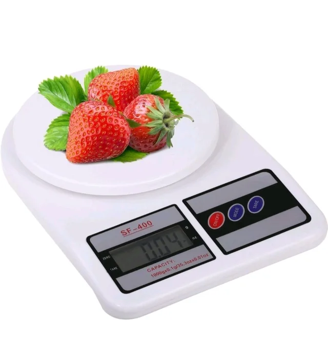 Kitchen Scale Multipurpose Portable Electronic Digital Weighing Scale | Weight Machine With Back Light LCD Display | White | 10 Kg | 