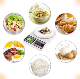 Kitchen Scale Multipurpose Portable Electronic Digital Weighing Scale | Weight Machine With Back Light LCD Display | White | 10 Kg |