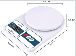 Kitchen Scale Multipurpose Portable Electronic Digital Weighing Scale | Weight Machine With Back Light LCD Display | White | 10 Kg |