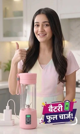 Portable USB Electric Juicer 6 blade blender and Shekhar DDp