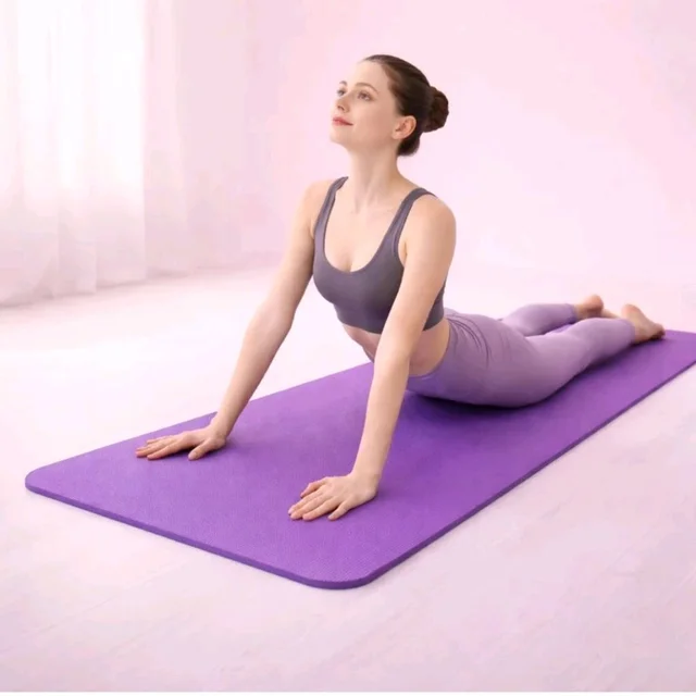 Crosfit 4mm eva exercise mat for yoga & home workout anti slip yoga mat for women men purple 4 mm yoga mat
