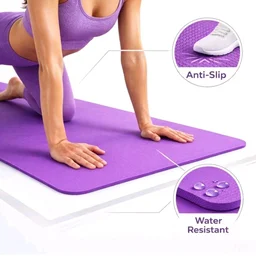 Crosfit 4mm eva exercise mat for yoga & home workout anti slip yoga mat for women men purple 4 mm yoga mat