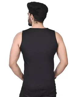 krishna Men's Solid and Colorblock Sleeveless Gym Vest and Active Vest In Multicolor With Pack Of 3 pcs Mo - L