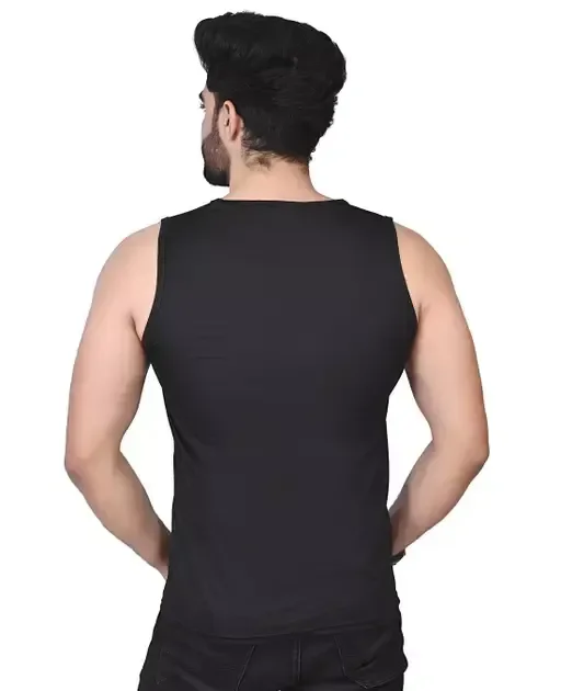 krishna Men's Solid and Colorblock Sleeveless Gym Vest and Active Vest In Multicolor With Pack Of 3 pcs Mo - L