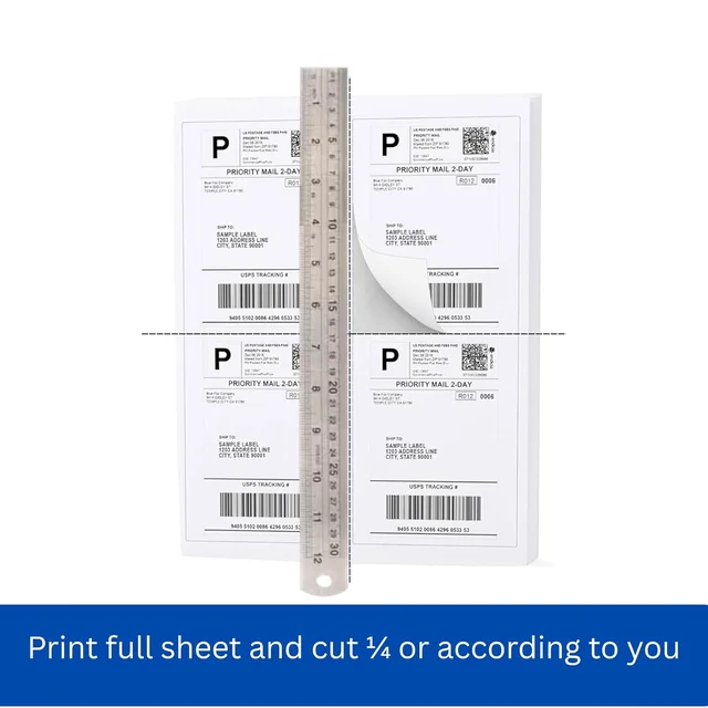 A4 Full-Sheet Self-Adhesive Labels – 100 Sheets for Custom Printing