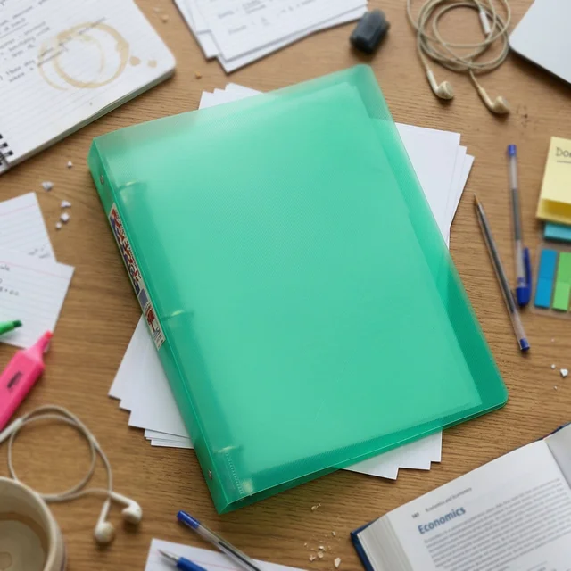 A4 Size Transparent Ring Binder Folder – Durable for Document Organization