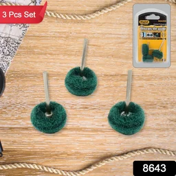 Abrasive Polishing Wheel Set – 3 Pcs, 3mm Shank for Rotary Tools | Wagtail
