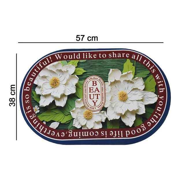 Absorbent Bath Mat – Quick-Dry Anti-Slip Floral Design | Mist & Relax