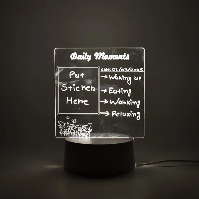 Acrylic Decorative Lamp – 3D Message Board & Night Light | Styleva