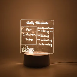 Acrylic Decorative Lamp – 3D Message Board & Night Light | Styleva