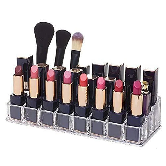 Acrylic Lipstick Holder – 24 Section Cosmetic Organizer | Organivo