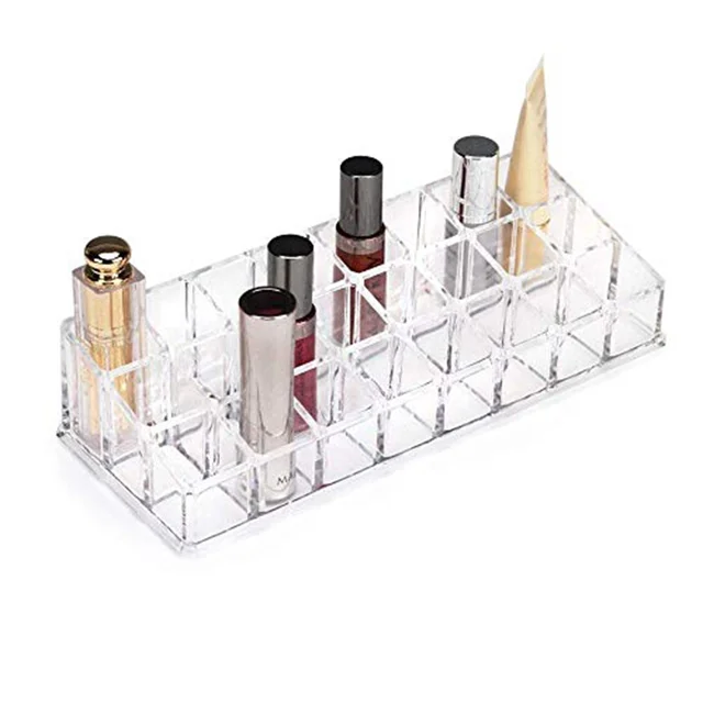 Acrylic Lipstick Holder – 24 Section Cosmetic Organizer | Organivo