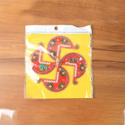 Acrylic Swastik Shubh Labh Wall Hanging – Auspicious Festival Decor