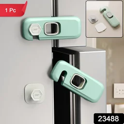 Adhesive Child Safety Lock for Refrigerator, Cabinet and Cupboard Doors (1 Pc)