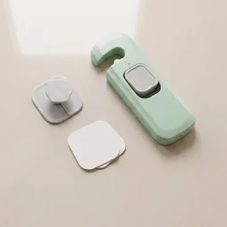 Adhesive Child Safety Lock for Refrigerator, Cabinet and Cupboard Doors (1 Pc)
