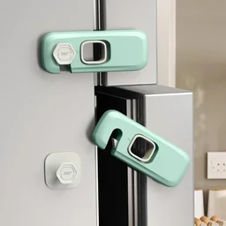 Adhesive Child Safety Lock for Refrigerator, Cabinet and Cupboard Doors (1 Pc)