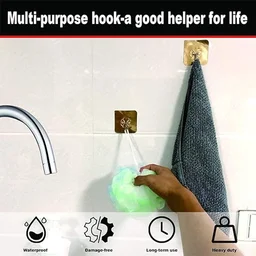 Adhesive Heavy-Duty Hook – Transparent & Strong Hold 6x6 cm