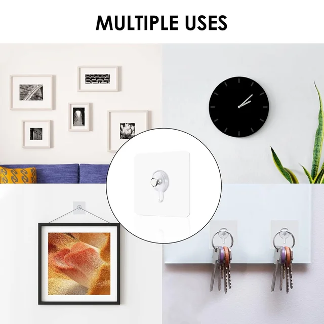 Adhesive Photo Frame Wall Hook – Strong, Damage-Free Hanging