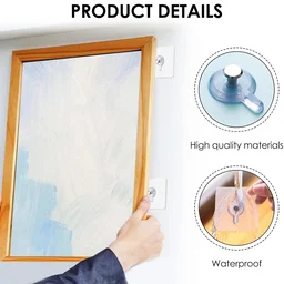Adhesive Photo Frame Wall Hook – Strong, Damage-Free Hanging