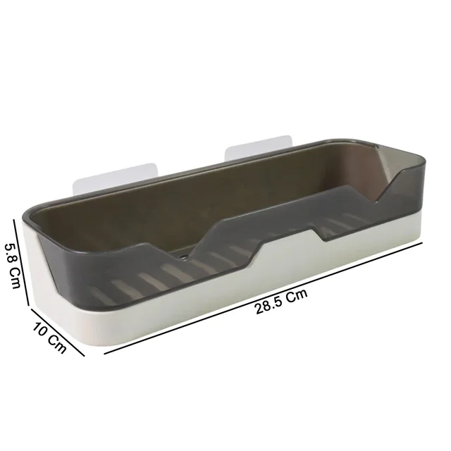 Adhesive Plastic Storage Shelf – Wall Mounted Space Saver