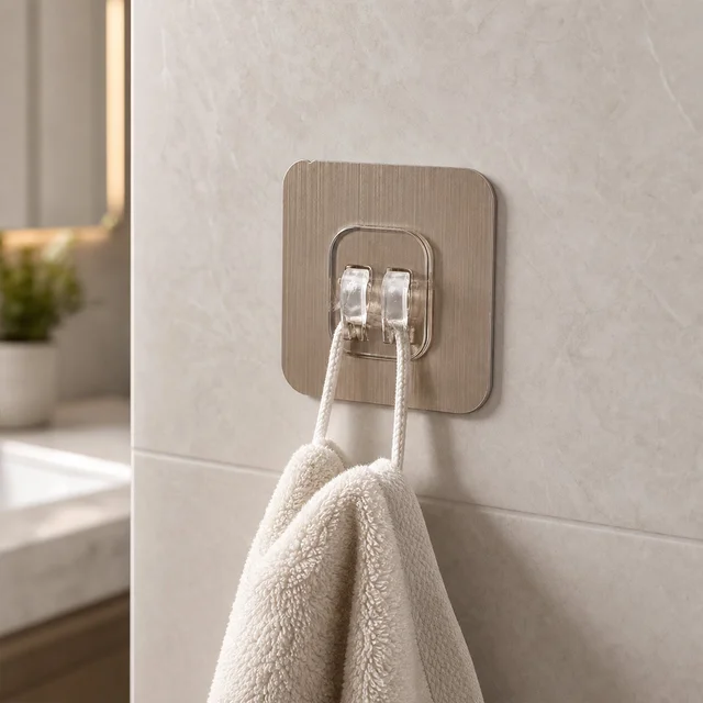 Adhesive Plastic Wall Hook – Strong Hold & Easy Installation