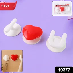 Adhesive Wall Hook Set – Strong Grip & Reusable Utility Hooks (3pc)