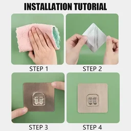 Adhesive Wall Hook – Transparent, Heavy Duty | GlimmerHome