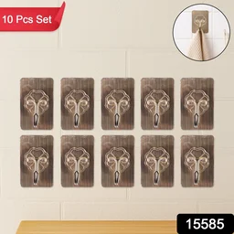 Adhesive Wall Hook – Waterproof Transparent 10-Piece Set
