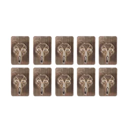 Adhesive Wall Hook – Waterproof Transparent 10-Piece Set