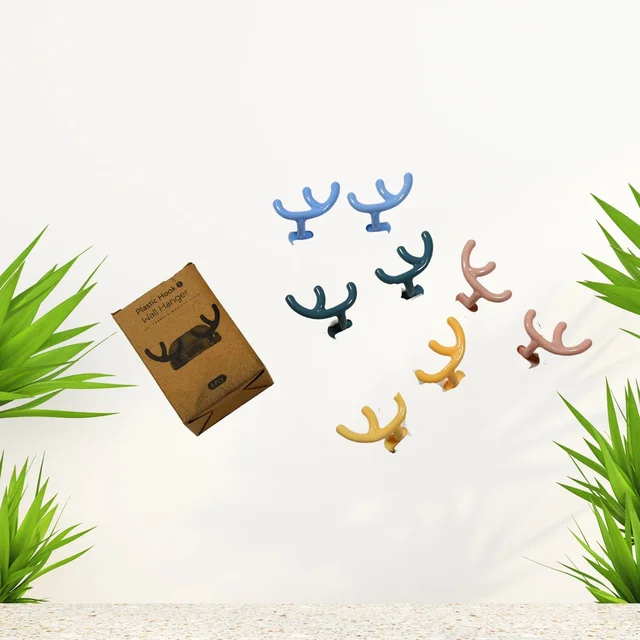 Adhesive Wall Hooks – Heavy Duty No-Drill (Pack of 4) | Indo Glow
