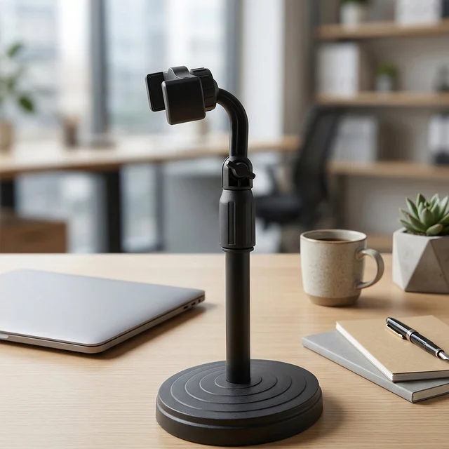 Adjustable 360° Rotating Phone Holder – Stable, Universal Fit for Desk