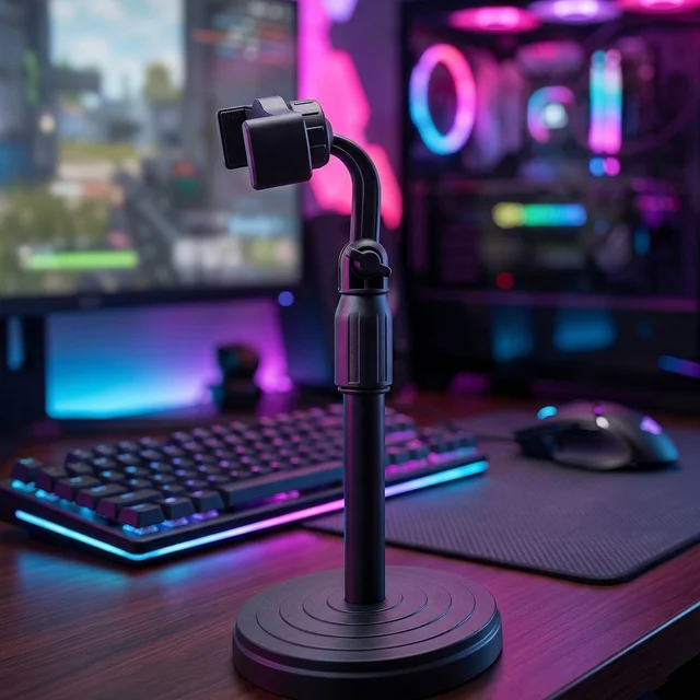 Adjustable 360° Rotating Phone Holder – Stable, Universal Fit for Desk
