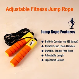 Adjustable Fitness Jump Rope – Digital Counter & Anti-Slip Grip