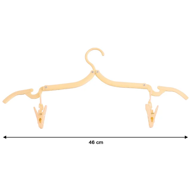 Adjustable Folding Clothes Hanger with Clips for Versatile Use