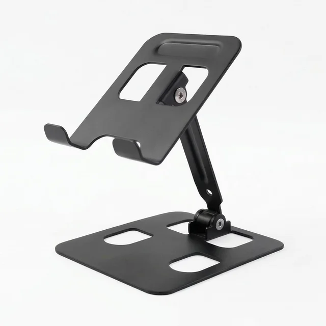 Adjustable Metal Mobile Stand – Foldable & Stable Desk Holder