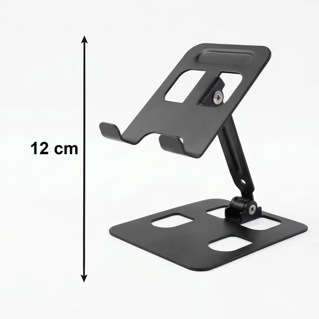 Adjustable Metal Mobile Stand – Foldable & Stable Desk Holder