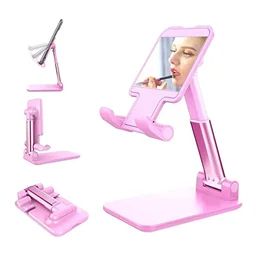 Adjustable Phone Stand – 3-Way Desk Mobile Holder with Mirror | Deskrova