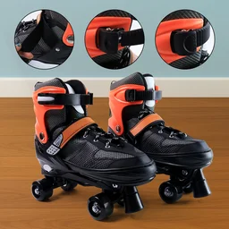 Adjustable Quad Roller Skates for Kids – XL Size with Safety Features