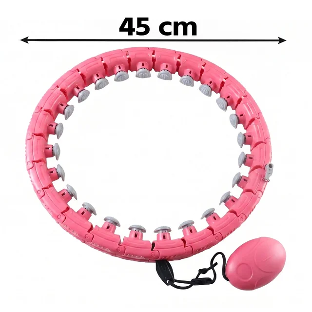 Adjustable Smart Weighted Hula Hoop with Massage Ball for Waist Slimming (1 Pc)
