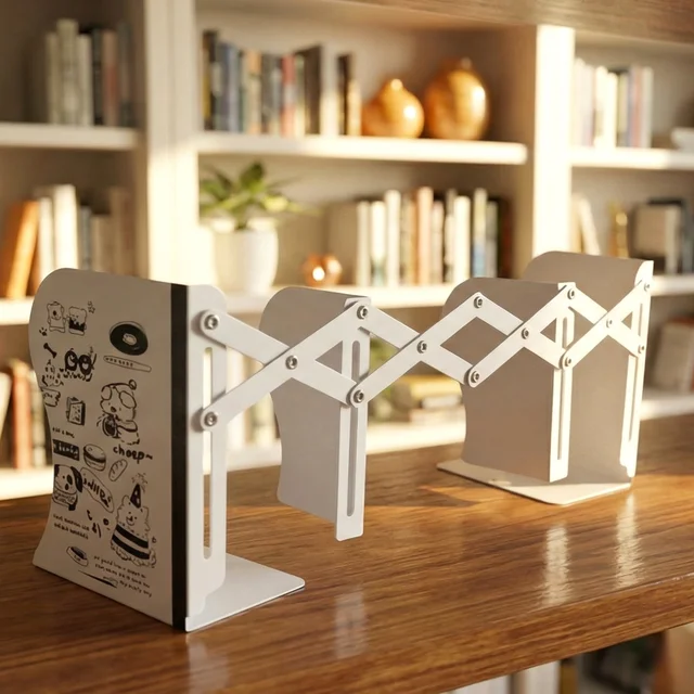 Adjustable Telescope Iron Desk Book Stand – Expandable Organizer