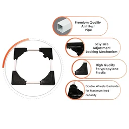 Adjustable Washing Machine Stand – Heavy-Duty Anti-Vibration Support
