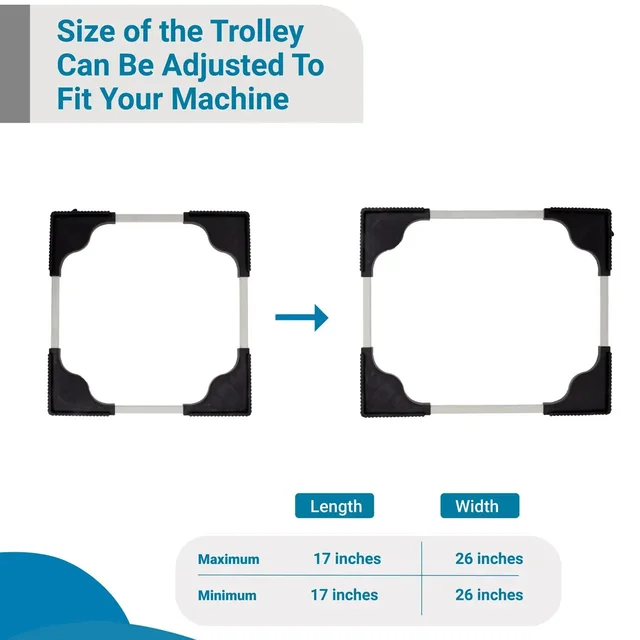 Adjustable Washing Machine Stand – Heavy-Duty Anti-Vibration Support